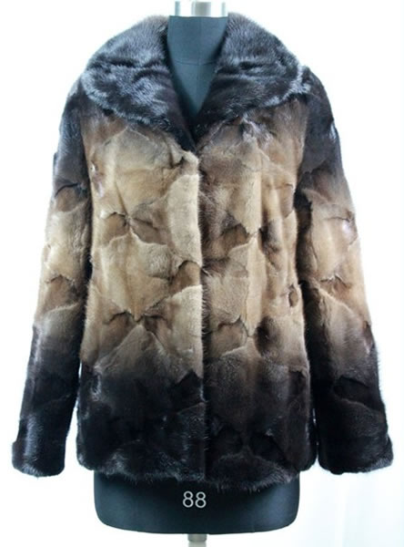 coffee lady's fashion mink fur coat,Fur Coats