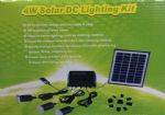 4W Solar DC lighting  kit